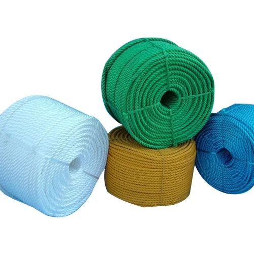 Multicolor Twisted Colored Nylon Rope, for Industrial, Length : 50-100 m/reel
