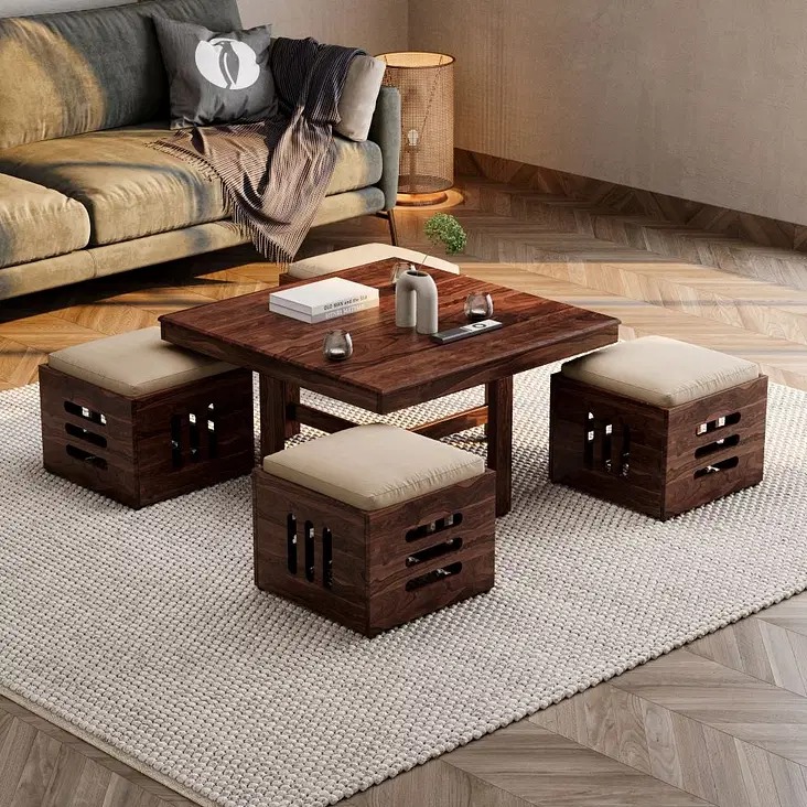 Customize Wooden Coffee Table, for Restaurant, Office, Hotel, Home, Dimension (LxWxH) : 950x575x550mm
