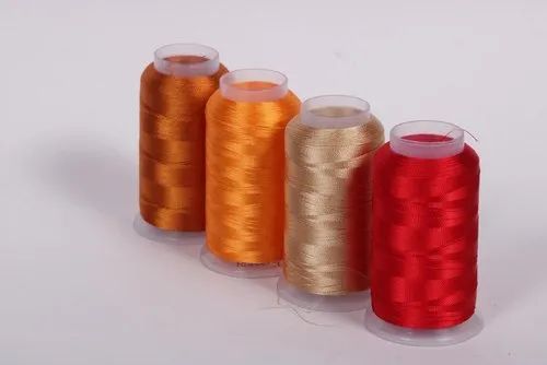 Multicolor Dyed 120D/2 Viscose Embroidery Thread, for Textile Industry, Packaging Type : Carton