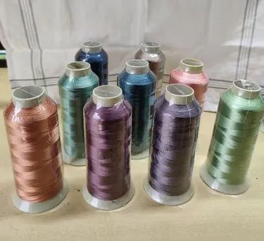 Multicolor 400 Meter Viscose Embroidery Thread, For Textile Industry, Packaging Type : Carton