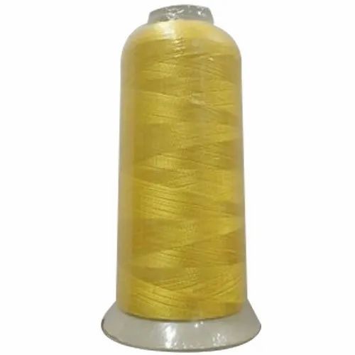 Dyed Yellow Viscose Embroidery Thread, for Textile Industry, Packaging Type : Carton