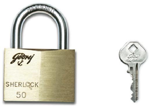 Polish Stainless Steel 50mm Godrej Sherlock Padlock, for Door, Feature : Accuracy, Durable, High Quality