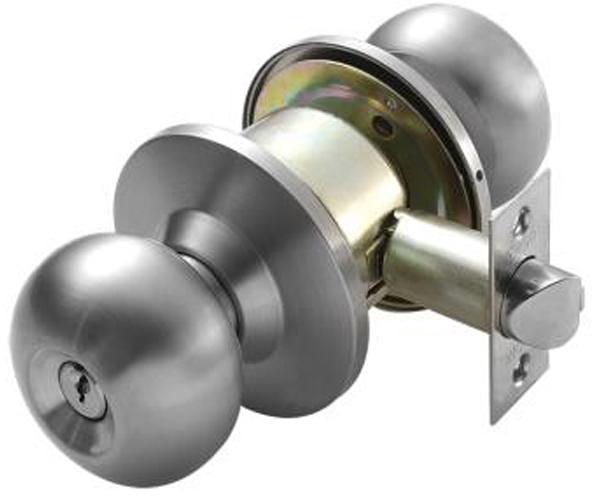 Silver Stainless Steel Cylindrical Door Lock Set, Feature : Stable Performance, Accuracy