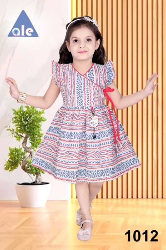  Printed Cotton girls frocks, Feature : Anti-Wrinkle, Comfortable, Easily Washable