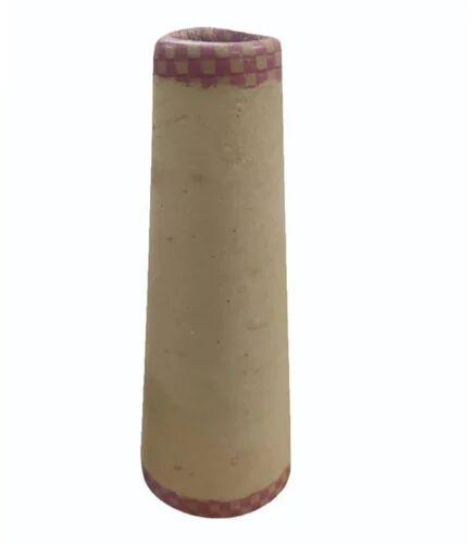 Brown Pink Checks Textile Paper Cone