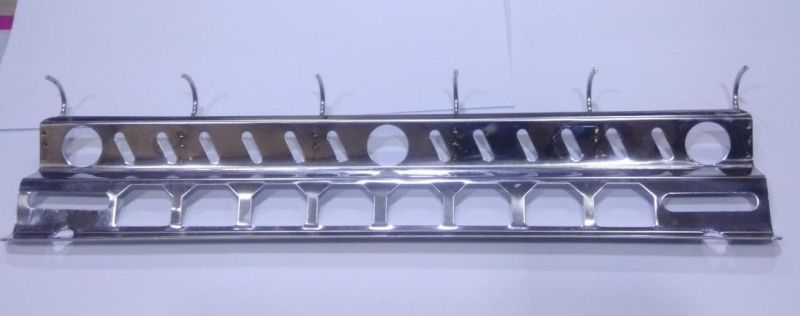 Rectengular Stainless Steel Double Decker Hook Patti, for Cutlery Holders, Size : 5x4inch, 4x3inch, 3x2inch