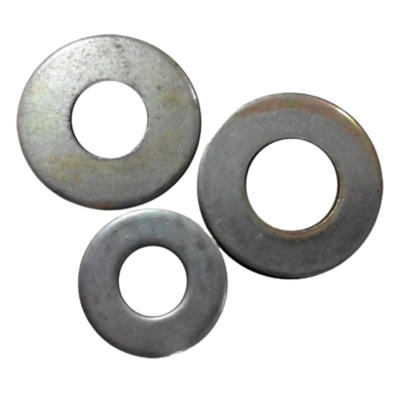 Silver Round Polished Mild Steel Plain Washer, For Fittings, Feature : High Quality, Dimensional