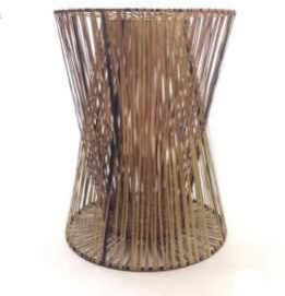 Bamboo Stick Round Side Table
