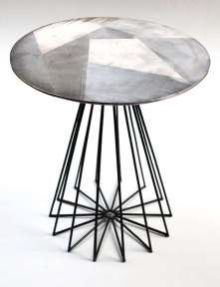 Metal Geometric Side Table