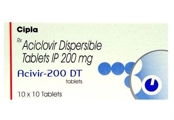Acyclovir 200mg Tablets, for Chickenpox, Herpes labialis