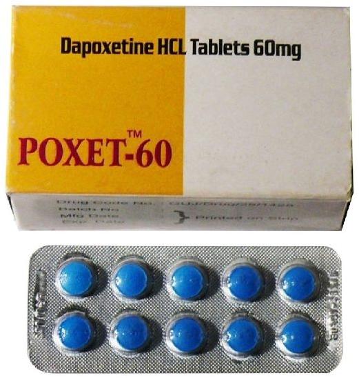Blue Dapoxetine Hydrochloride 60mg Tablets, Purity : 100%