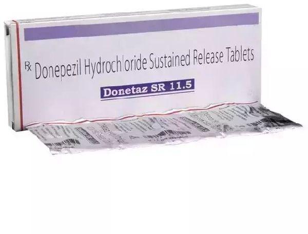 Donepezil (11.5mg) Donetaz SR 11.5mg Tablet, for Clinical, Hospital, Personal, Grade : Medicine Grade