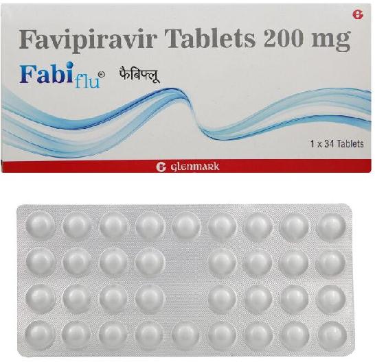 Favipiravir (200mg) Fabiflu 200mg Tablet, for Clinical, Hospital, Personal, Purity : 100%