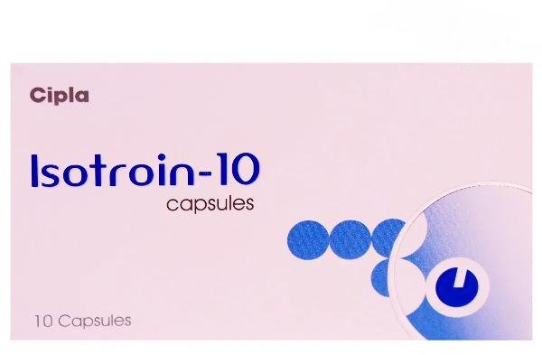 Isotroin 10mg Capsule, for Treatment of Acne, Composition : Isotretinoin (10mg)