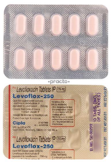 Levofloxacin (250mg) Tablet, for Clinical, Hospital, Personal, Grade : Medicine Grade