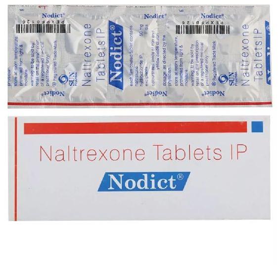 Naltrexone (50mg) Nodict 50mg Tablet, for Clinical, Hospital, Personal, Grade : Medicine Grade