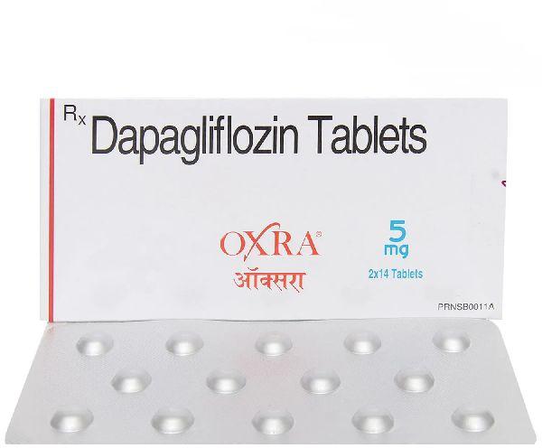Dapagliflozin (5mg) Oxra 5mg Tablet, for Clinical, Hospital, Personal, Medicine Type : Pharmaceutical