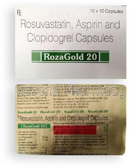 Rozagold 20mg Capsule, Packaging Type : Box