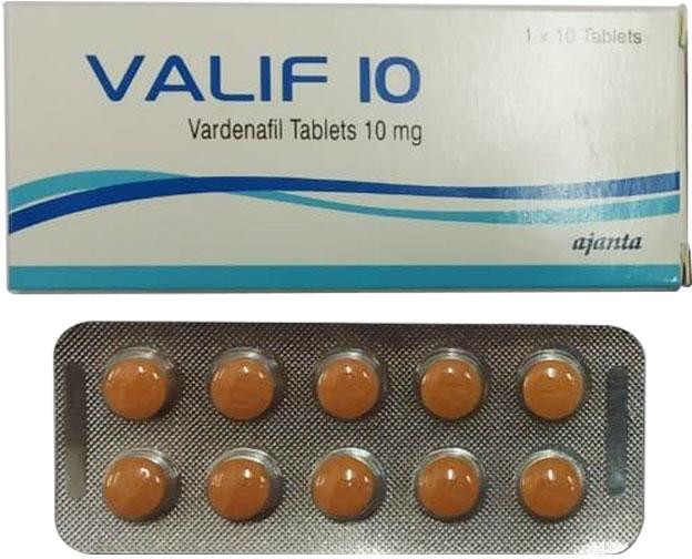 Ajanta Pharma Ltd Vardenafil 10mg Tablets, Packaging Type : Box