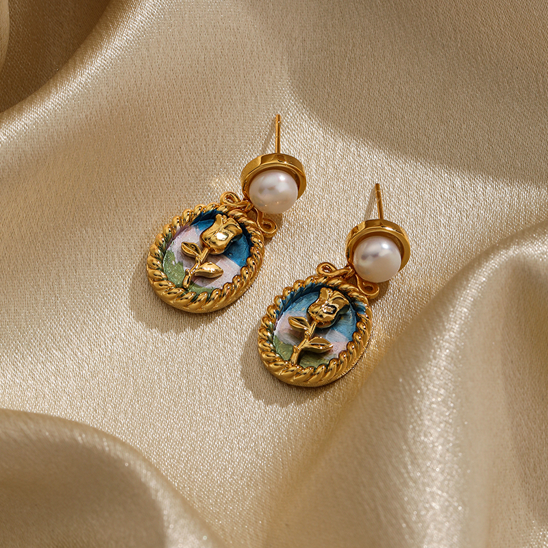 Freshwater Pearl 18k Gold Plated Drop Earrings