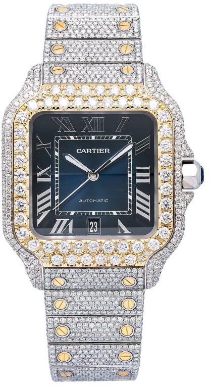 Ladies Cartier Natural Diamond Watch, Dialer Material : Stainless Steel