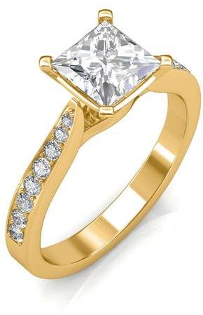 Gold Ladies Natural Diamond Ring, Feature : Fine Finishing, Attractive Look