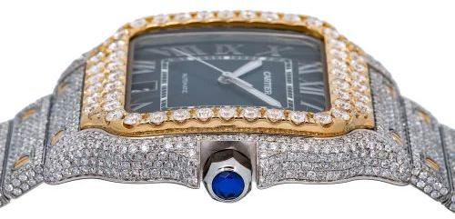 Mens Cartier Natural Diamond Watch, Dialer Material : Stainless Steel