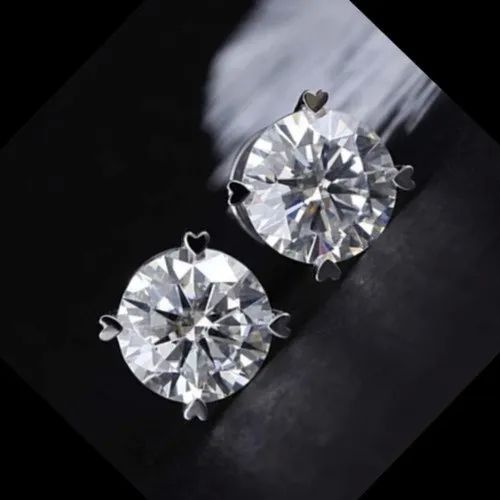 Mens Moissanite Diamond Studs