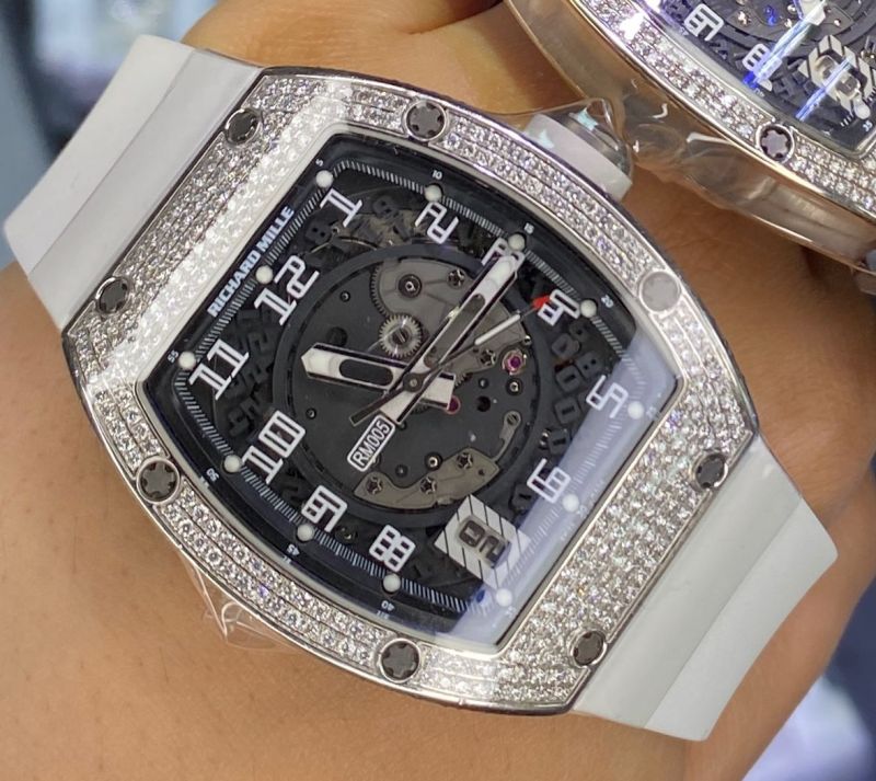 Mens Richard Mille Natural Diamond Watch