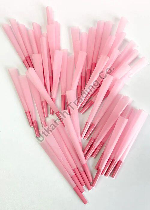 Cotton Candy Pre Rolled Paper Cone, for Use Smoking, Color : Pink