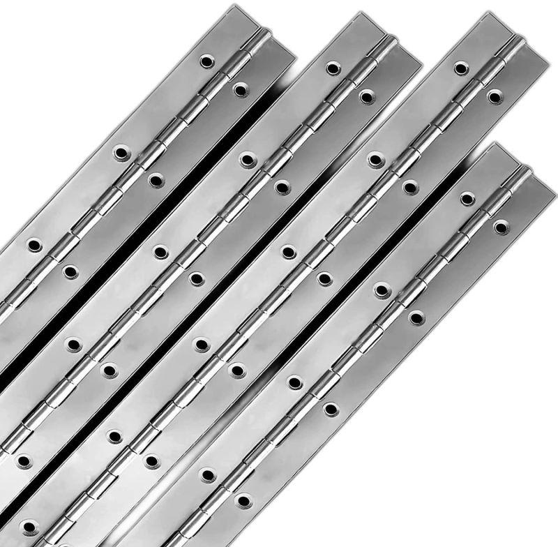 Silver Polished Stainless Steel Piano Hinges, for Household, Feature : Fine Finished, Rust Proof