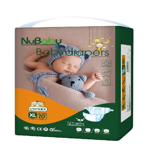 Nubaby Premium Baby Diaper (XL), 52 Count, above 13kg With 5 in 1 Comfort