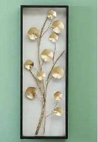 Decorative Golden Leaf Wall Art, Size : Customized