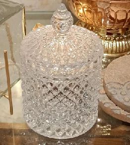 Round Transparent Decorative Candle Glass Jar