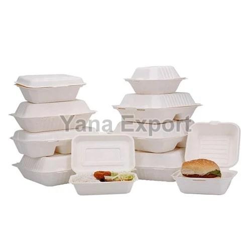 Bagasse Clamshell Box