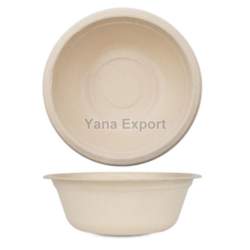 Creamy Plain Bagasse Round Bowls, Size : Standard
