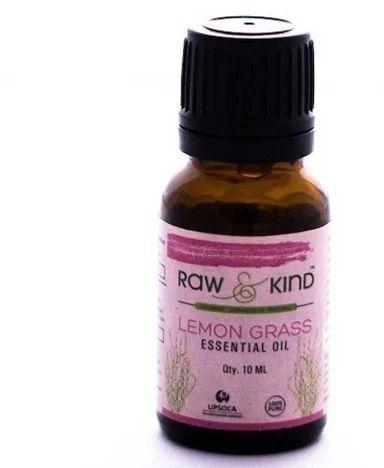 Raw & Kind Lemongrass Oil, For Antioxidant, Antimicrobial, Anti-inflammatory, Anti-fungal, Prevents Gastric Ulcer Nausea