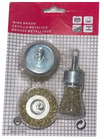 Brass Wire And Cup Brush Set