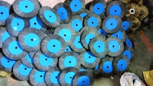 Steel Wire Wheel Brush, for Industrial Use, Bristle Style : Single Sided