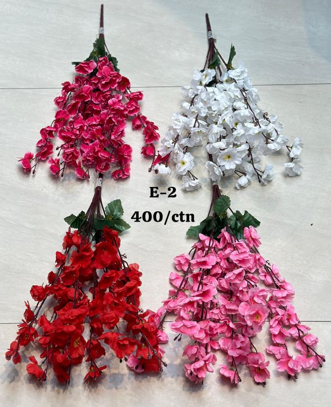 Plastic Artificial 7 Blossom Bunch, Feature : Easy Washable