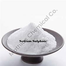 White Sodium Sulfate Powder, for Industrial, Packaging Size : 25 Kg, 50 Kg