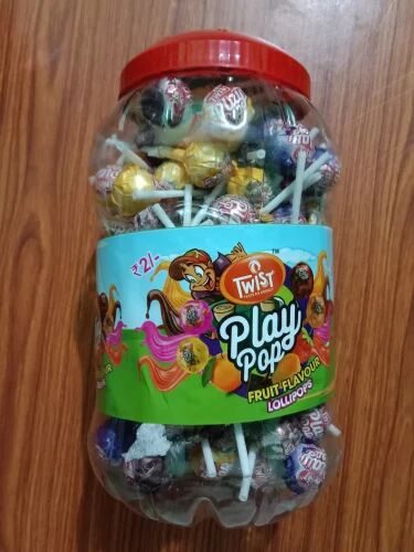 Twist Play Pop Lollipop, Packaging Type : Plastic Jar