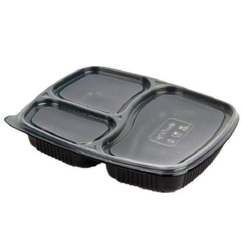 3 CP Plastic Disposable Meal Tray