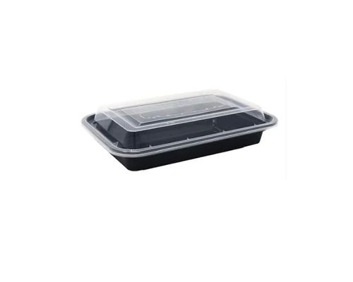 Black RE-16 Rectangular Plastic Food Container, Feature : Durable, Light Weight