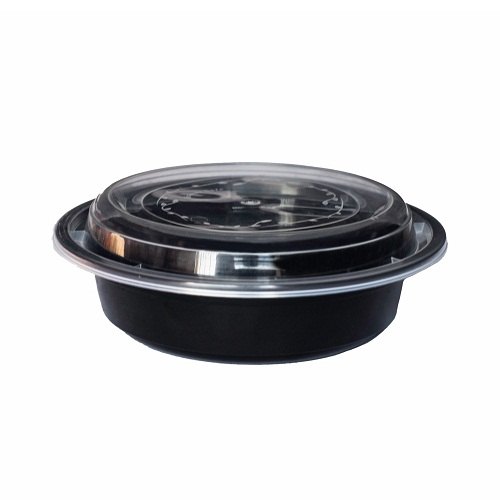 Black RE-16 Round Plastic Food Container, Feature : Durable, Light Weight