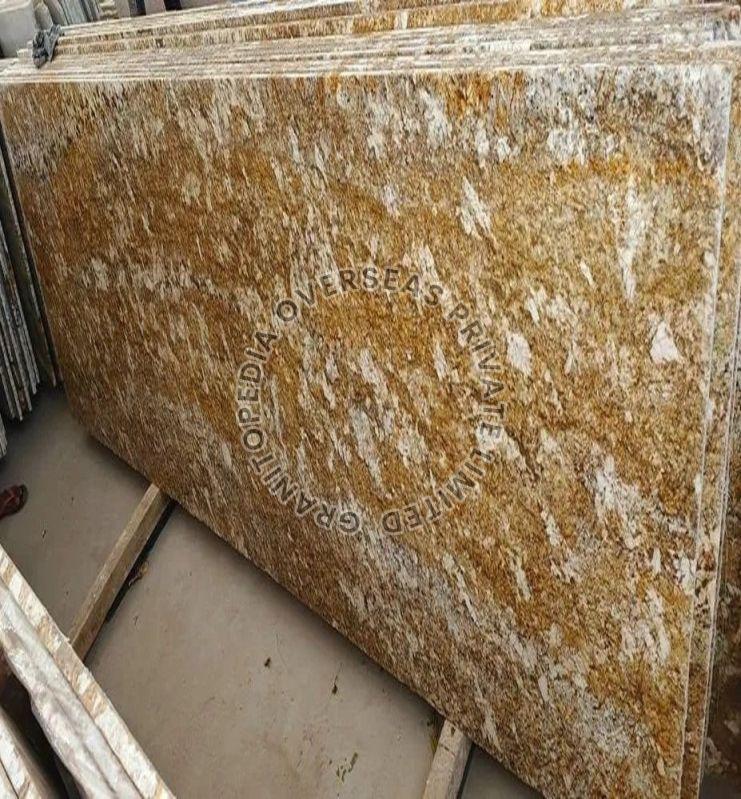 Polished Imperial Gold Granite Slab, Specialities : Stylish Design, Easy To Clean, Durable