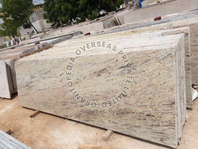 Rectangular Polished Ivory Brown Granite Slab, Specialities : Easy To Clean, Durable