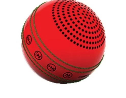 Red Round Cricket Ball Bluetooth Speaker
