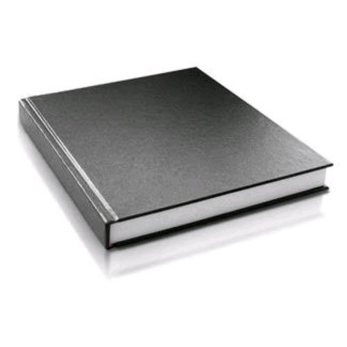 Black Rectangular Staple Hard Bound Note Book, for Home, Office, Cover Material : Leather