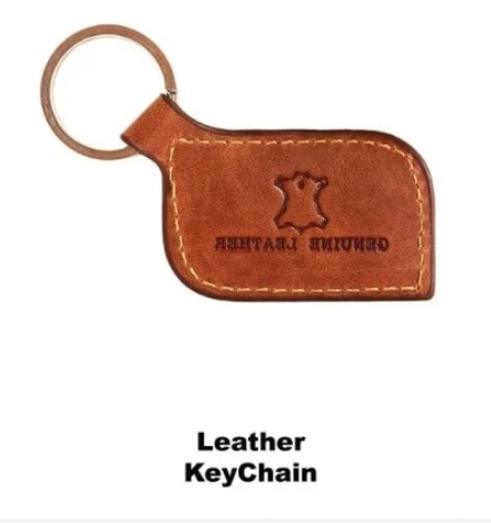 Multishape Printed Polished Leather Keychain